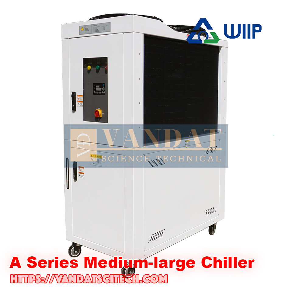 Hệ thống quạt hút nhiệt mạnh mẽ và dàn ngưng Blue Fin trên Chiller A-Series